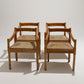 SET DE 4 CHAISES EN PAILLE ET BOIS, VICO MAGISTRETTI, CASSINA, 1960s