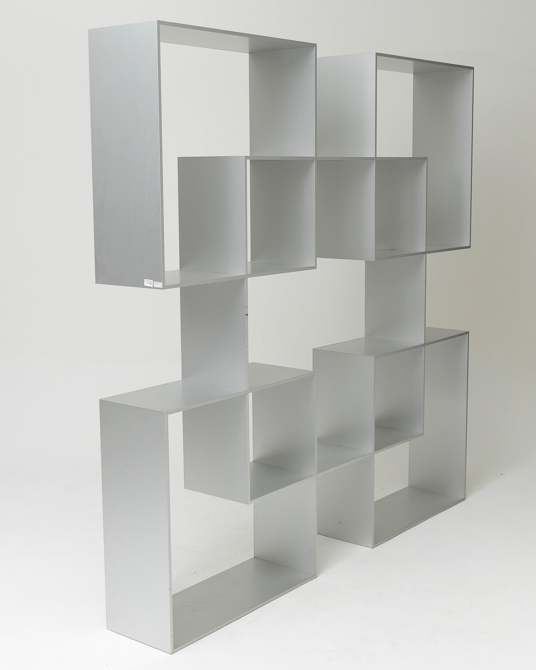 PRICELESS / PLATED ALUMINUM BOOKCASE, 1970s