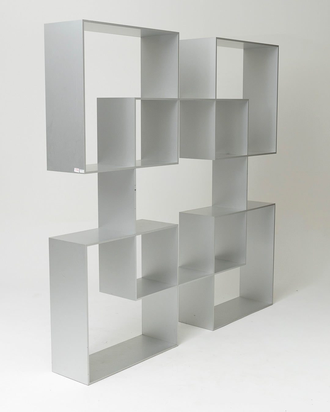 PRICELESS / PLATED ALUMINUM BOOKCASE, 1970s