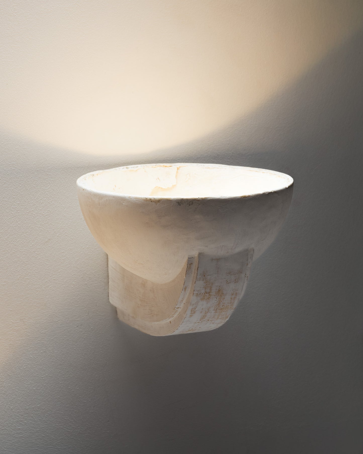 PAIR OF PLASTER WALL SCONCES, 1940s