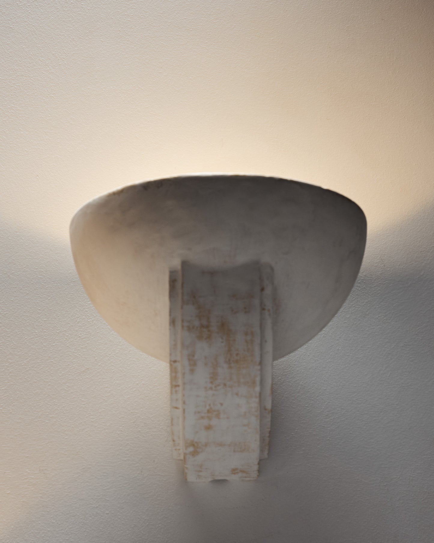 PAIR OF PLASTER WALL SCONCES, 1940s