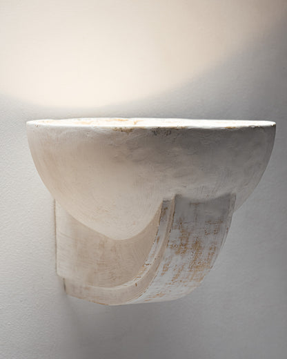 PAIR OF PLASTER WALL SCONCES, 1940s