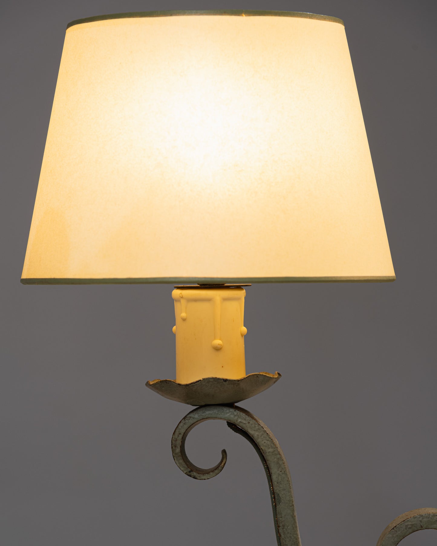 LAMPE À POSER EN BRONZE ET MIROIR, 1950s