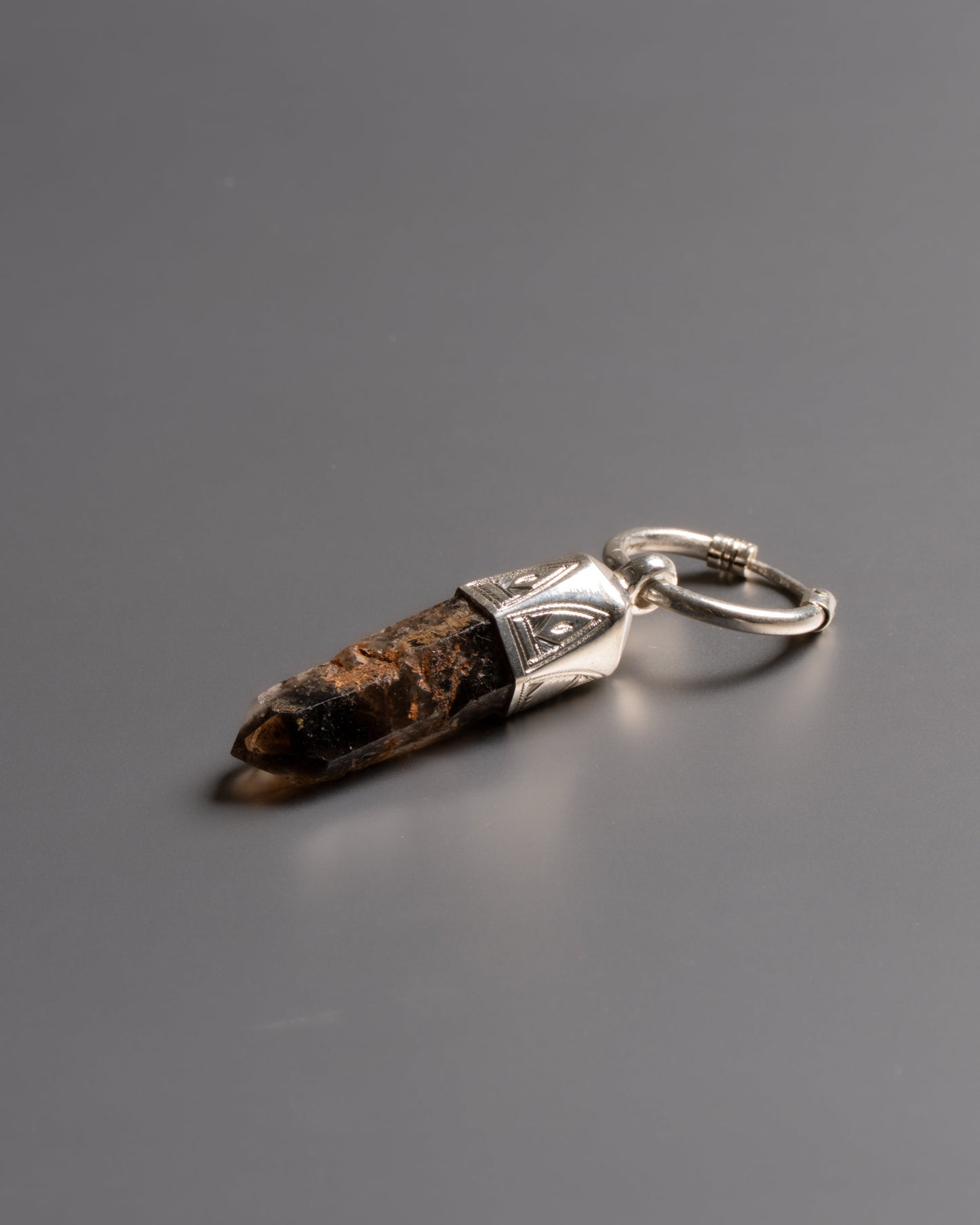 BOUCLE D'OREILLE EN ARGENT 925 ET FOSSILE