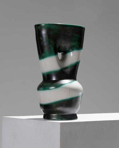 Vaso ceramico con collo largo, Henri Milet, anni '60