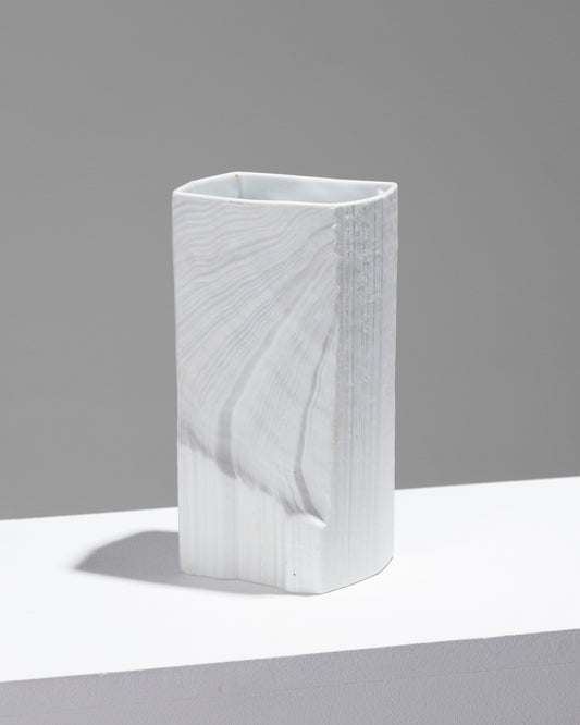 VASE EN PORCELAINE TEXTURÉE, MARTIN FREYER, 1980s