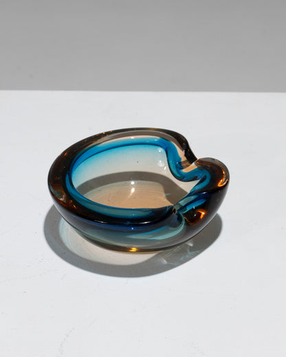 Gratis -formet glass Ashtrass of Murano, 1950 -tallet