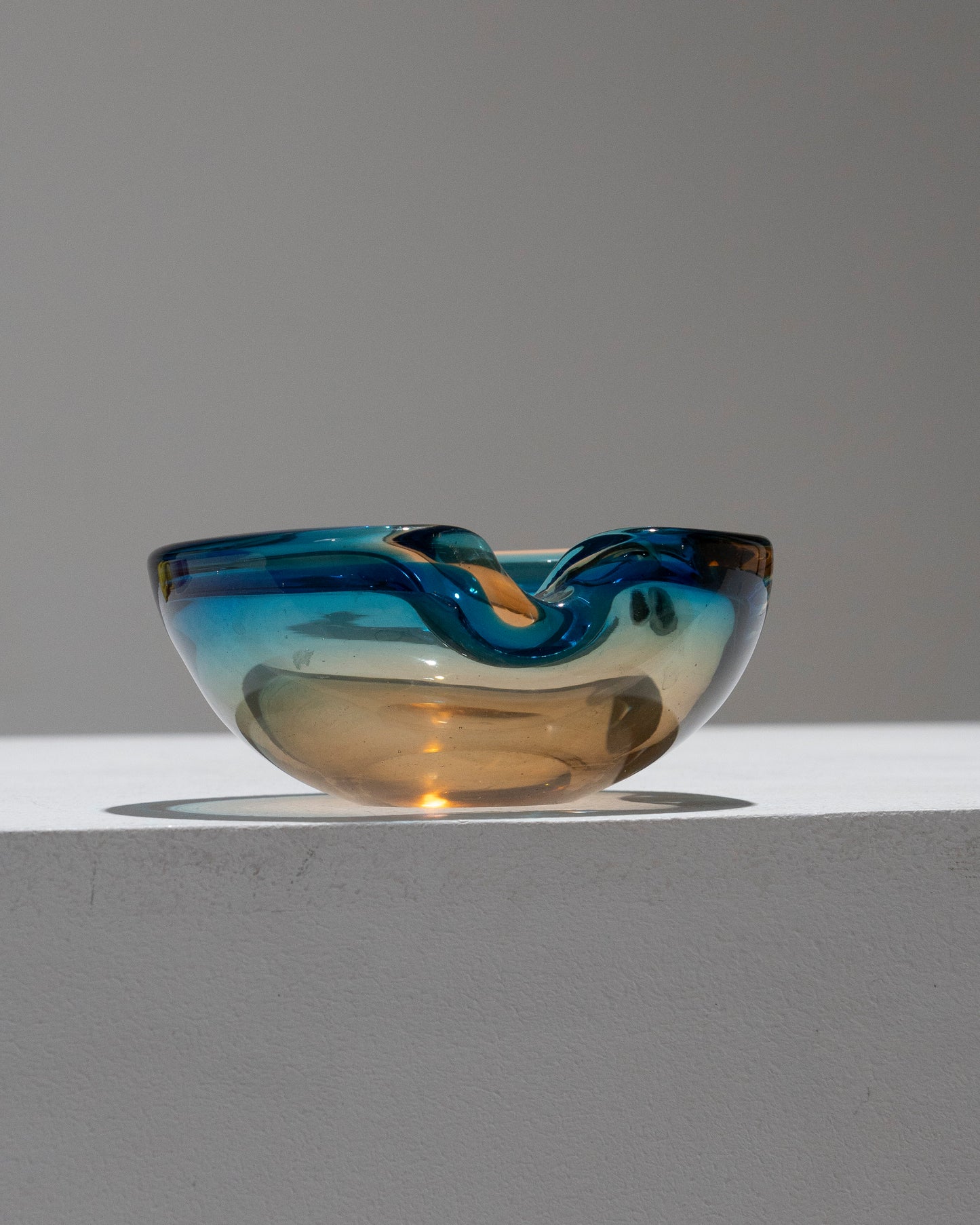 Gratis -formet glass Ashtrass of Murano, 1950 -tallet