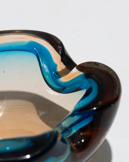 Gratis -formet glass Ashtrass of Murano, 1950 -tallet