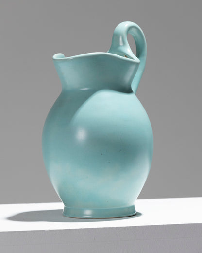 PICHET EN CÉRAMIQUE TURQUOISE, 1940s