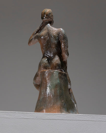 SCULPTURE OF A WOMAN IN GLAZED STONEWARE, 1950s