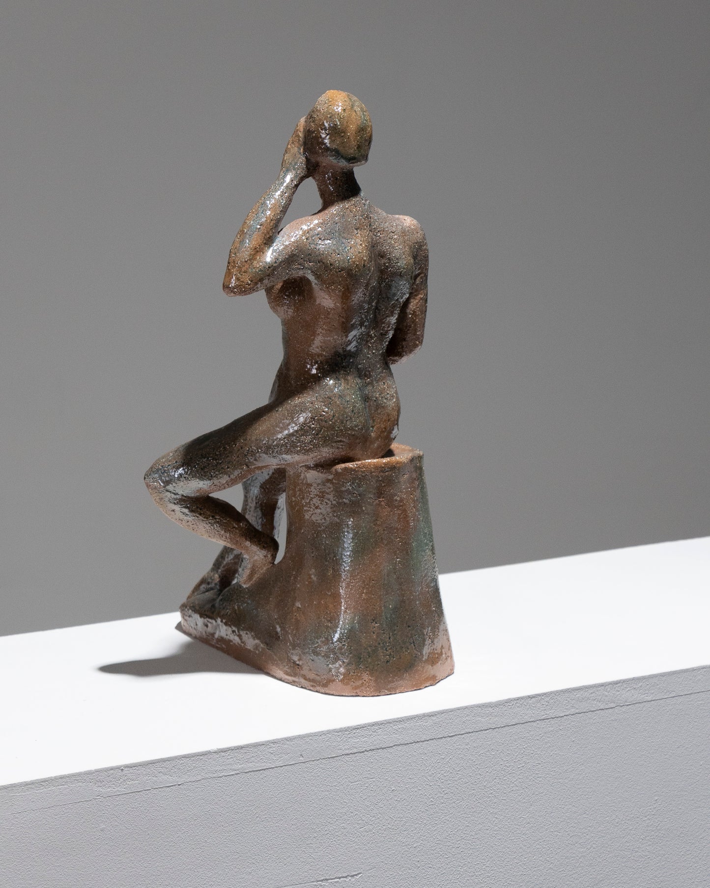 SCULPTURE OF A WOMAN IN GLAZED STONEWARE, 1950s