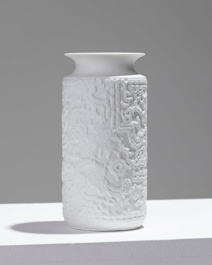 VASE CYLINDRIQUE EN PORCELAINE, HEINRICH GERMANY, 1960s