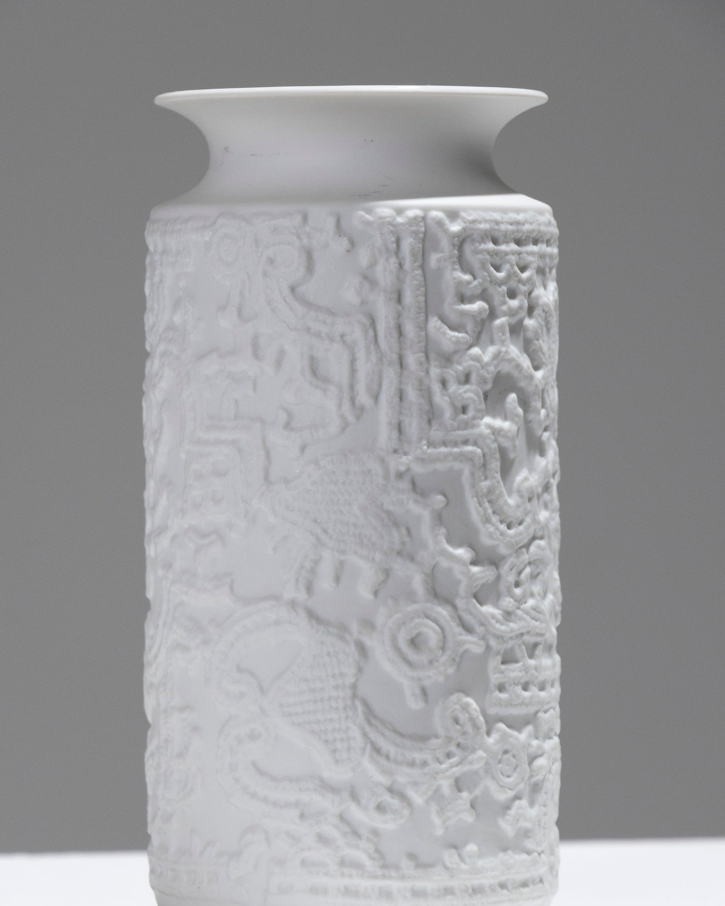 VASE CYLINDRIQUE EN PORCELAINE, HEINRICH GERMANY, 1960s