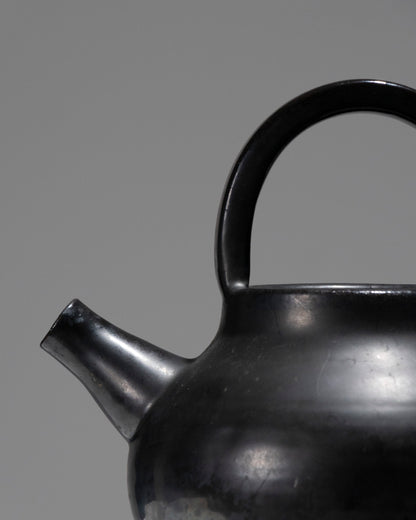 Black Ceramic Jug Vase, 1950 -tallet