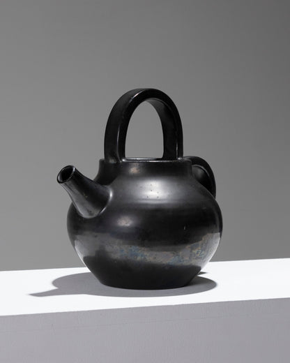 Black Ceramic Jug Vase, 1950 -tallet