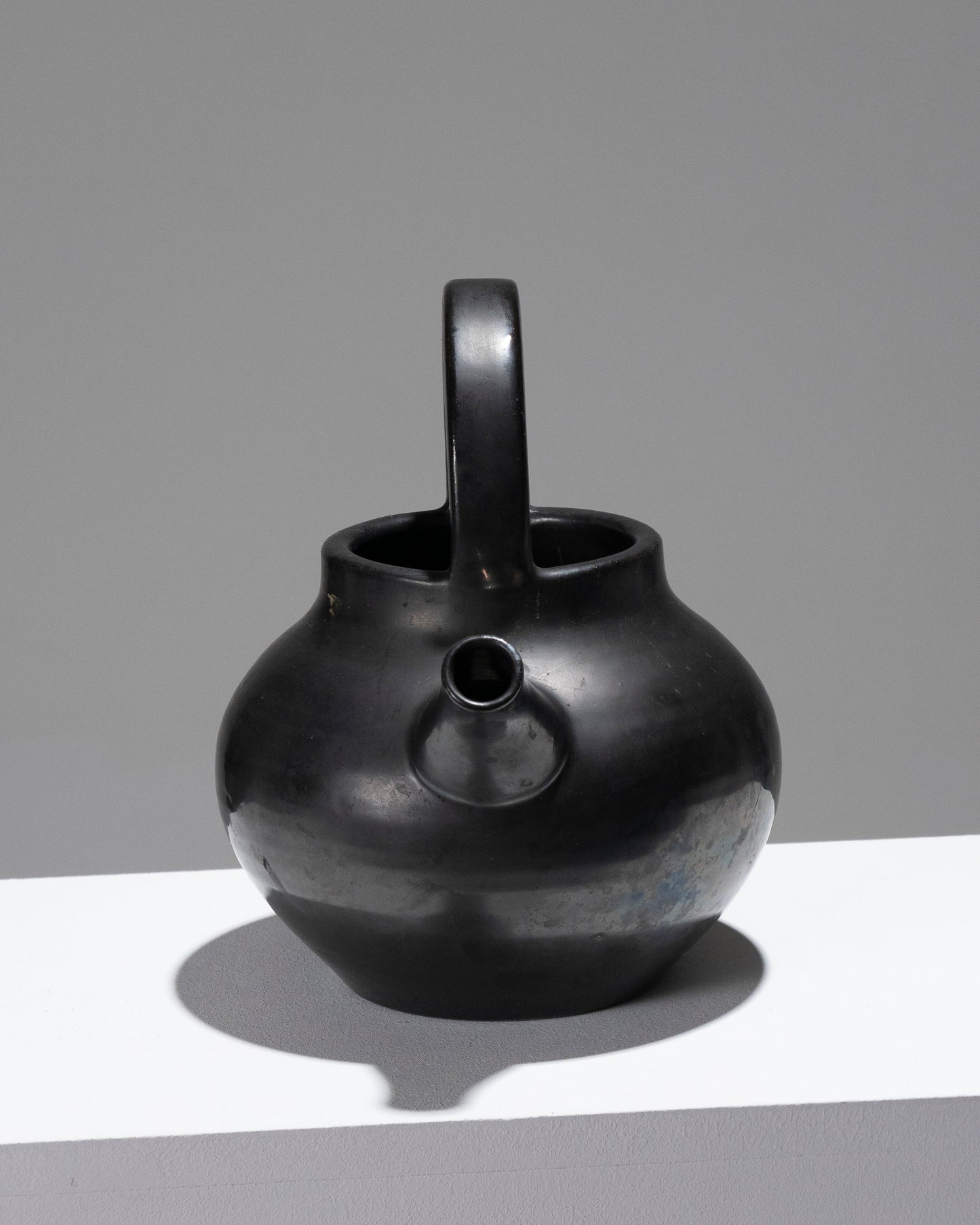 Black Ceramic Jug Vase, 1950 -tallet