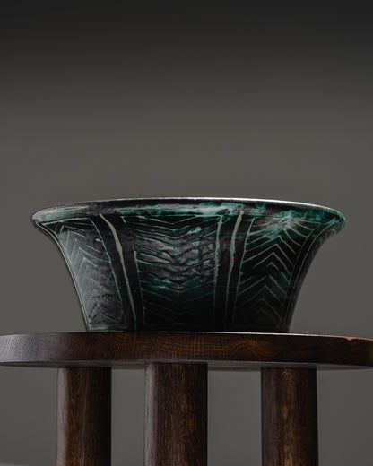 CORBEILLE EN FAÏENCE, ROBERT PICAULT, 1950s