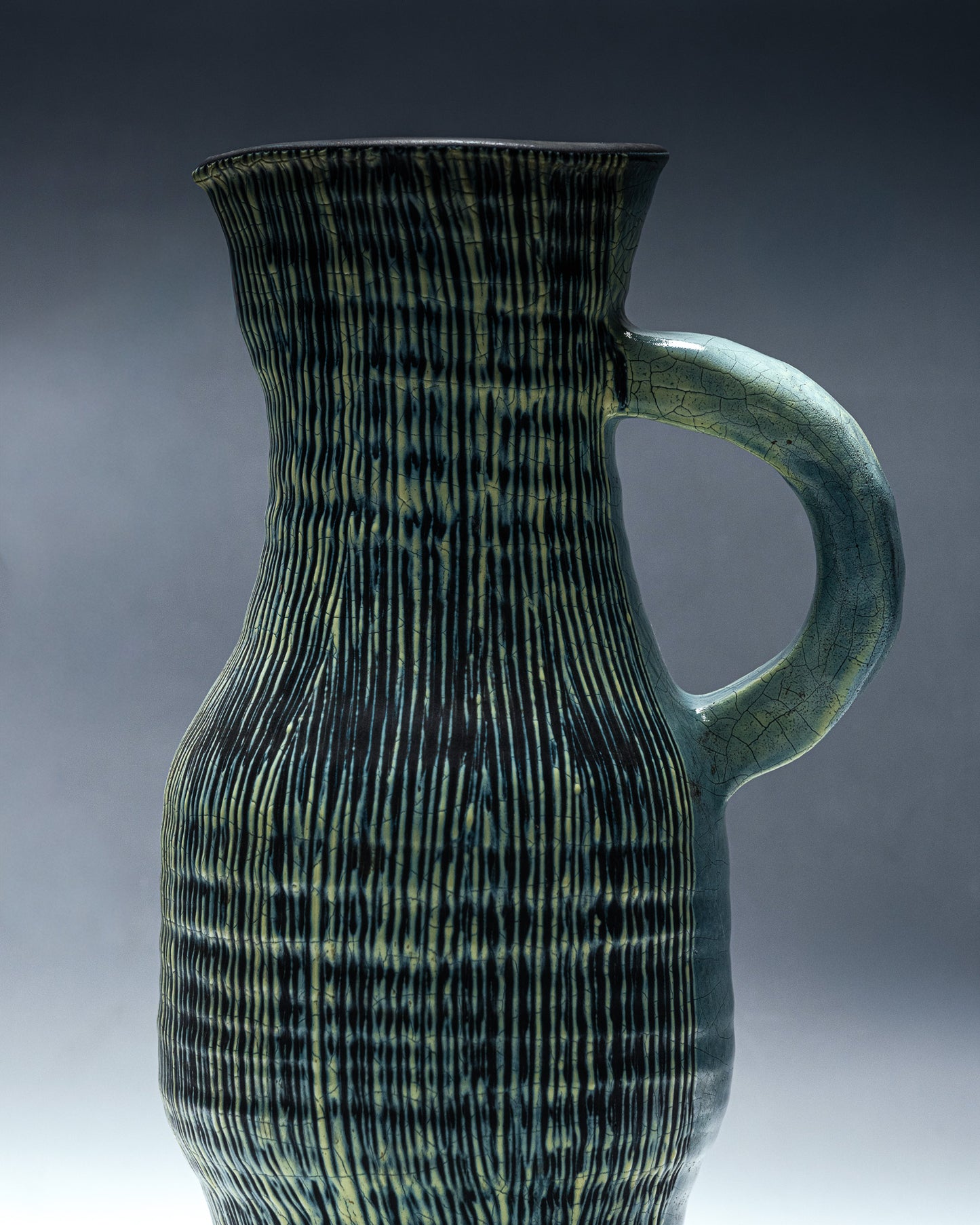 PICHET EN CÉRAMIQUE ÉMAILLÉE, ACCOLAY, 1950s