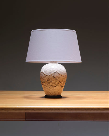 PIED DE LAMPE EN CÉRAMIQUE CRAQUELÉE, 1960s