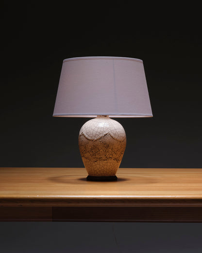 PIED DE LAMPE EN CÉRAMIQUE CRAQUELÉE, 1960s