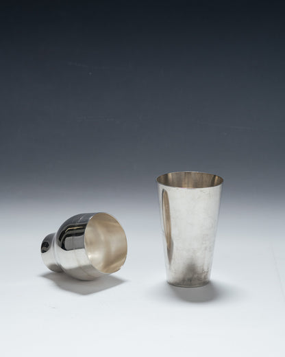 SILVER-PLATED METAL SHAKER, CHRISTOFLE, 1920s