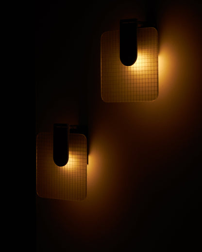 PAIRE D'APPLIQUES VERRE LUMIÈRE, JEAN PIERRE VITRAC, 1980s