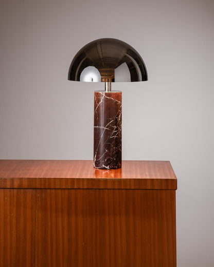 LAMPE DE TABLE ADEI EN MARBRE ET CHROME