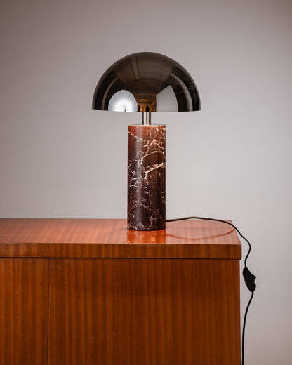 LAMPE DE TABLE ADEI EN MARBRE ET CHROME