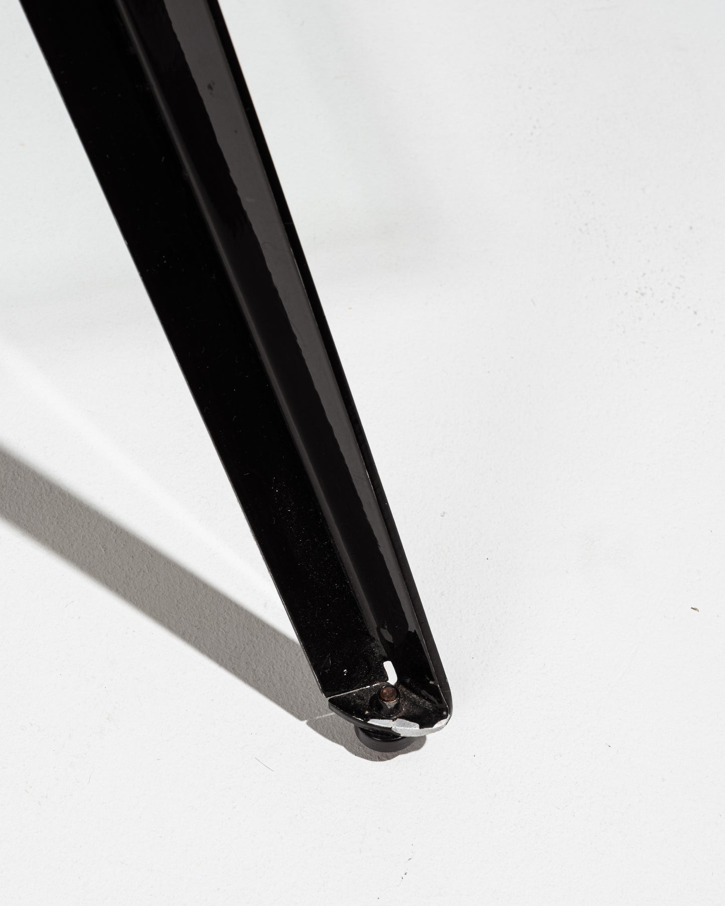 Black glass and metal compass table, 2000s