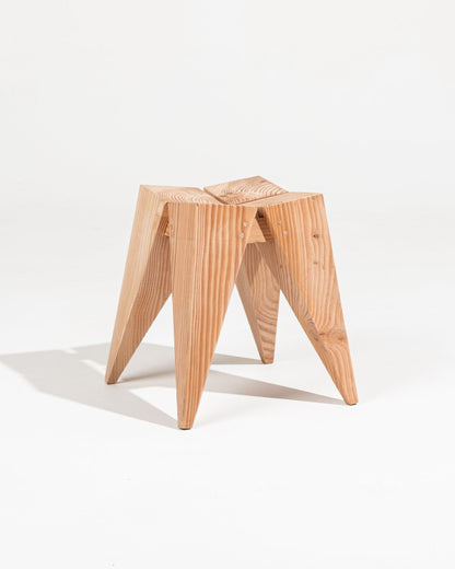 Carved wooden stool