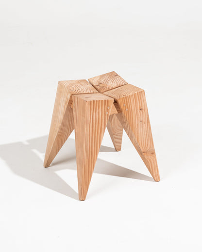 Carved wooden stool