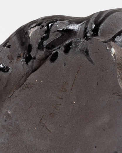 VASE SOULAGES EN GRÈS NOIR MAT