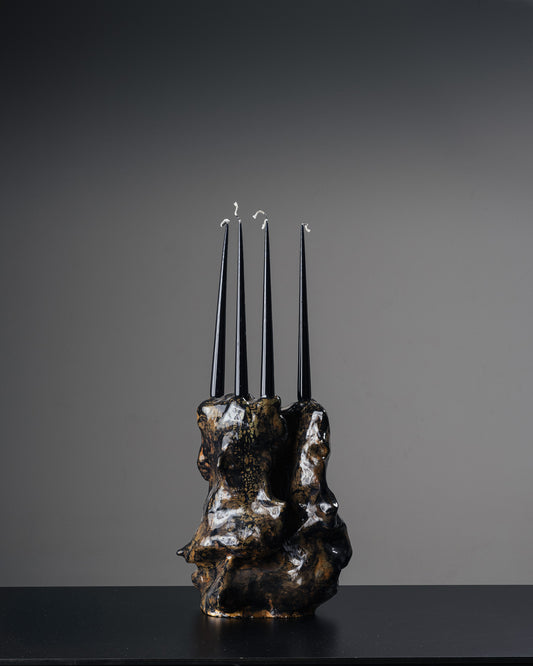 Lezard skin candle holder