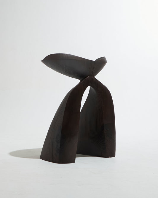 Agalychmis pedestal table in black wood