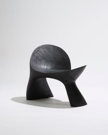 Black wooden Anetos armchair