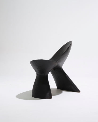 Black wooden Anetos armchair