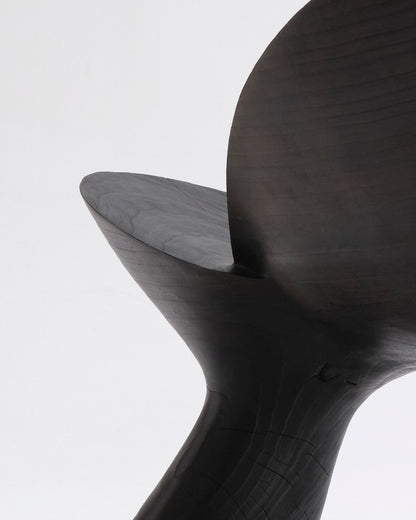 Black wooden Anetos armchair
