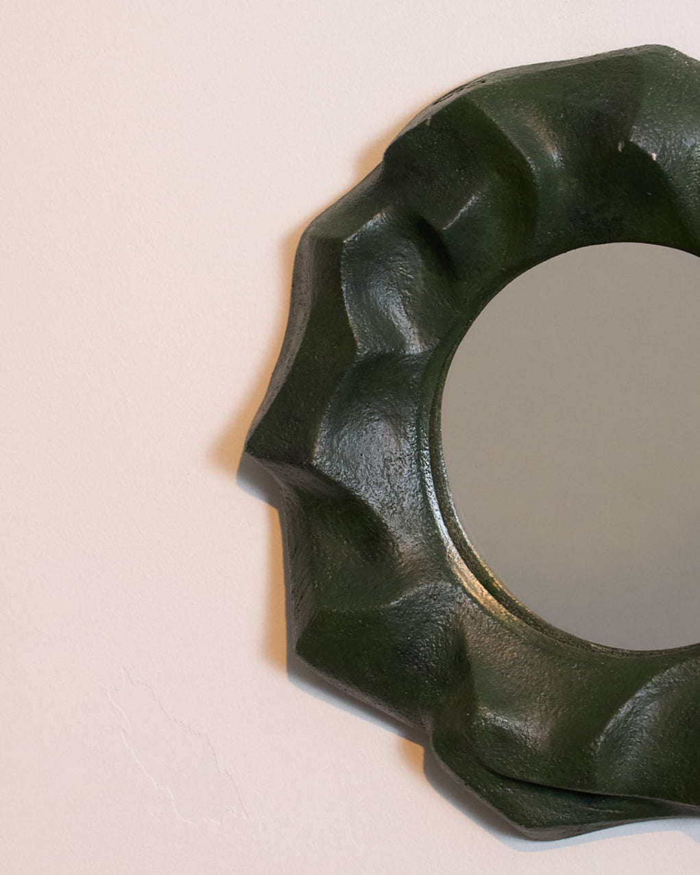 SMALL STONEWARE MIRROR