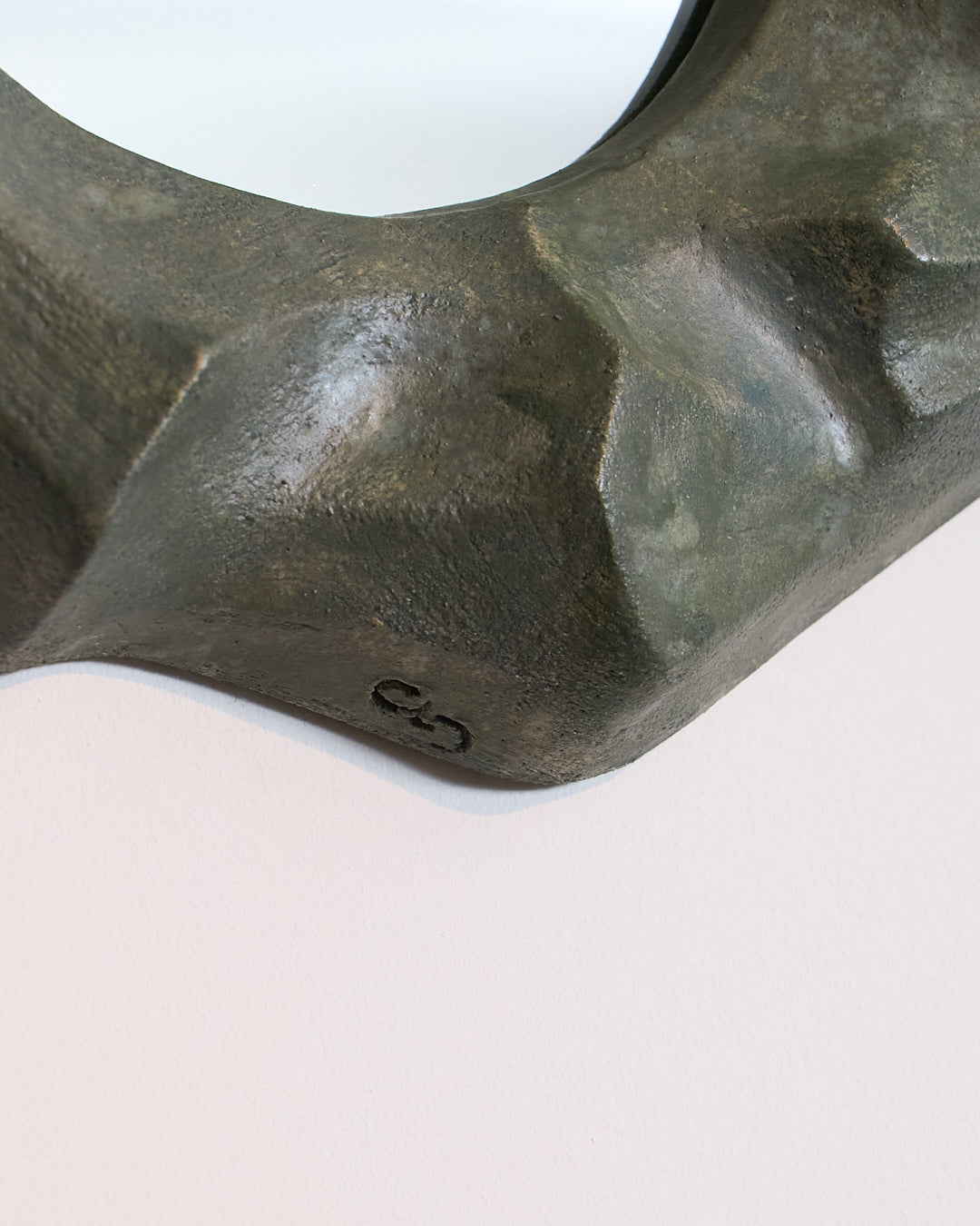 SMALL STONEWARE MIRROR