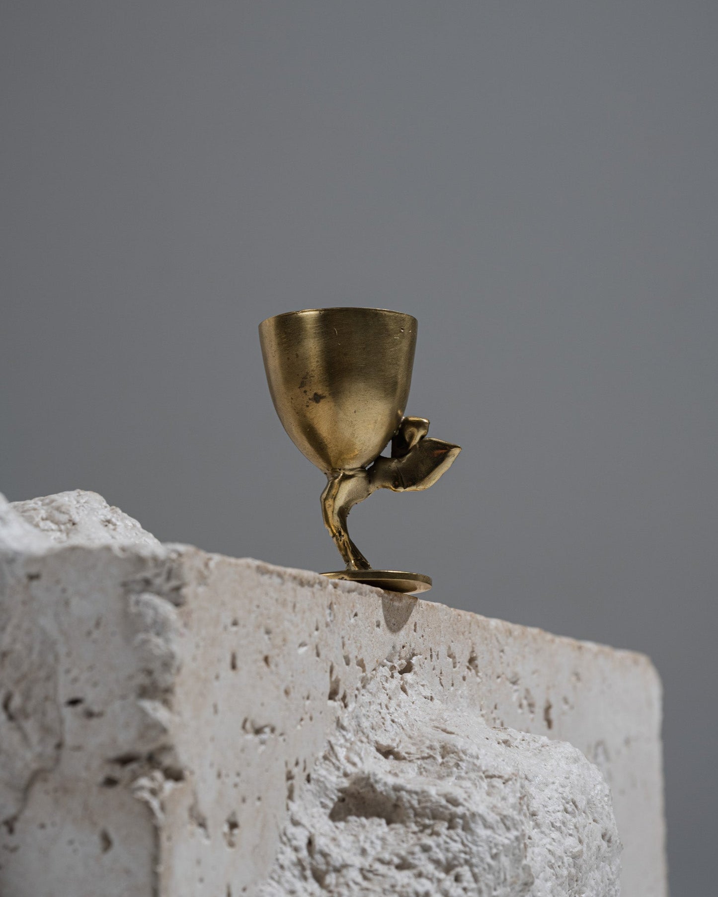 Brass egg cup Cluster Graal n°5