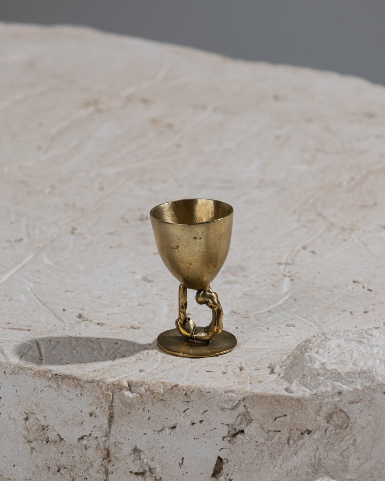 Brass egg cup Cluster Graal n°6