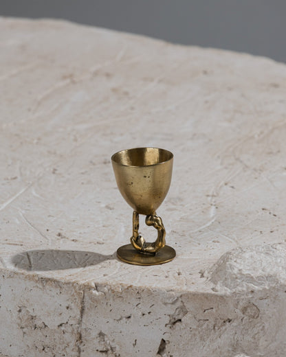 Brass egg cup Cluster Graal n°6