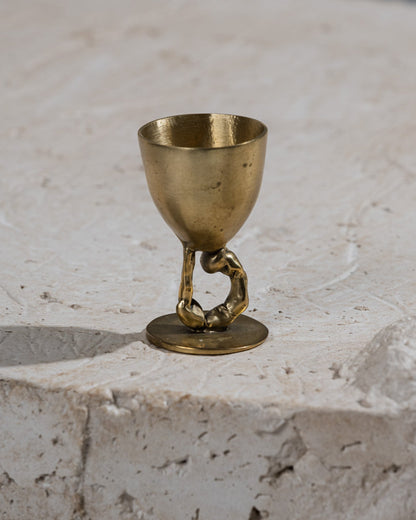 Brass egg cup Cluster Graal n°6