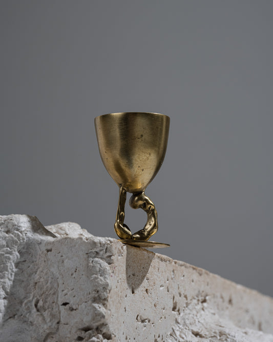 Brass egg cup Cluster Graal n°6