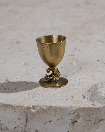 Brass egg cup Cluster Graal n°7