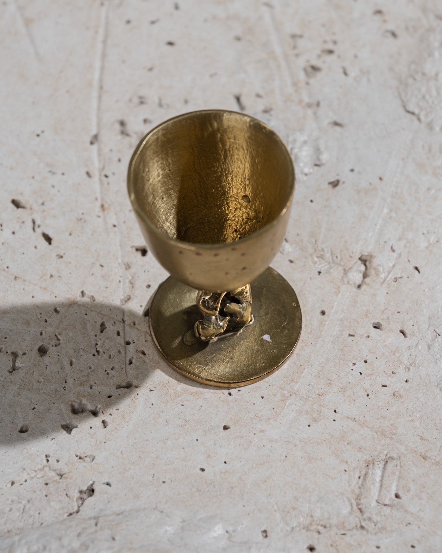 Brass egg cup Cluster Graal n°7