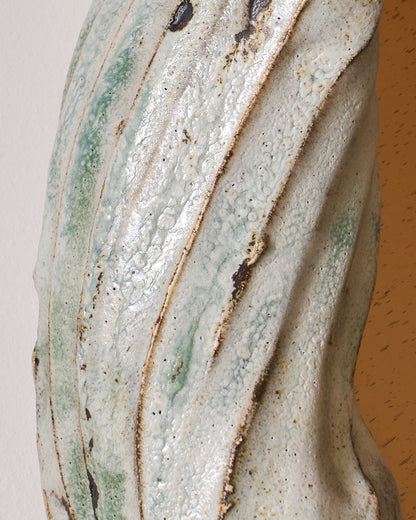 PETIT MIROIR CÉRAMIQUE ET VERRE DORÉ