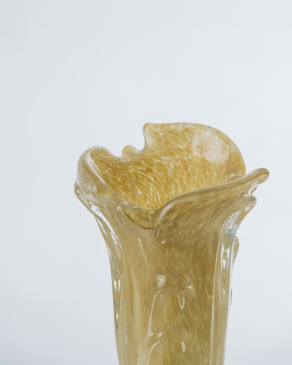 Draped glass vase