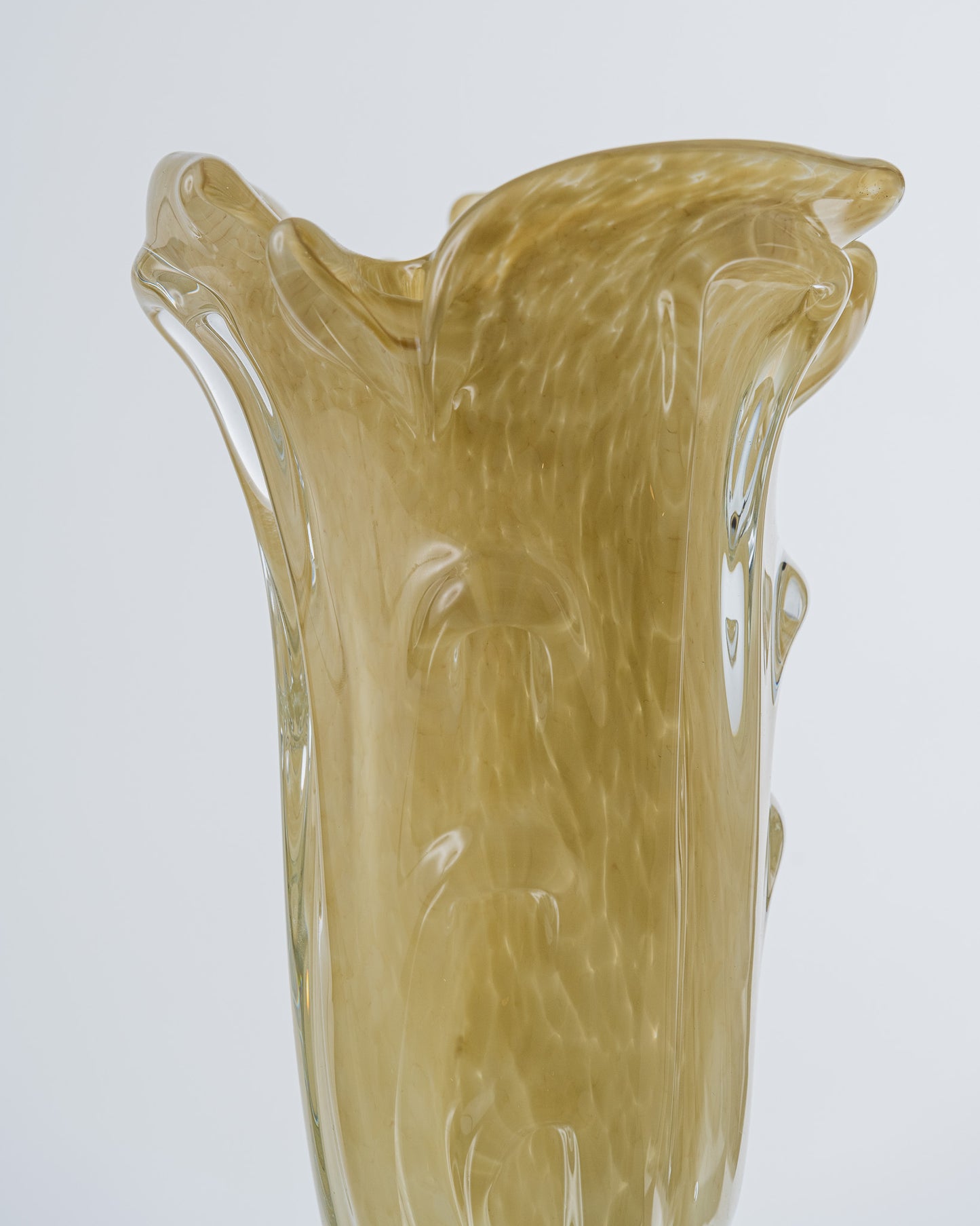 Draped glass vase